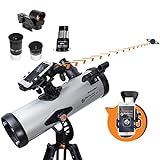 Celestron StarSense Explorer LT 114AZ Newtonian Smartphone Guided Telescope | Smartphone App Sky Navigation, Manual Reflector Telescope, Beginner Deep-Sky Telescope, Bright Celestial Views, Portable