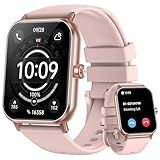 Smart Watch for Men Women, 1.85" HD Touchsreen Fitness Tracker, 120+ Sport Modes, 24/7 Heart Rate & Sleep Monitor, Pedometer, Calories, IP68 Waterproof, Fitness Watch for Android iPhone (Pink)