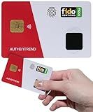 AUTHENTREND ATKey.Card NFC Fingerprint Security Key – Passwordless FIDO2 Login, Multi-Factor Authentication, Tap to Login for Windows, Mac, iPhone – Works as Digital Business Card