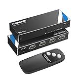 NEWCARE 8K HDMI Switch 3 in 1 Out, HDMI 2.1 Switch with Remote, 4K@120Hz HDMI Splitter Support 8K@60Hz HDCP2.3 HDR10+ VRR ALLM Dolby,3 Port HDMI Switcher Compatible with PS5/4 Xbox, Streaming Device