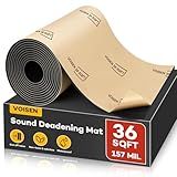 VOISEN Sound Deading Material for Cars, 157 MIL (4 mm) 36 sqft Sound Deadening Mat,Sound Deadening,Car Sound Deadening Closed Cell Foam,PE Foam Sound Deadener Material & Heat Barrier
