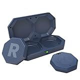 OutdoorMaster Update Ski Helmet Headphones, True Wireless Bluetooth with Storage Case, Drop-in HD Speaker Chip Compatible with Audio Ready Snowboard Helmets with Built-in Mic - Navy Blue