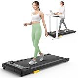 UREVO Smart Walking Pad, Standing Desk Treadmill with Double Shock Absorption, Quiet Operation, Workout APP with Track Insights and MIIT Mode, Plug and Play, Remote or APP Control for Home Office