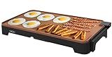 bella XL Electric Ceramic Titanium Griddle, Make 15 Eggs At Once, Healthy-Eco Non-stick Coating, Hassle-Free Clean Up, Large Submersible Cooking Surface, 12" x 22", Copper/Black
