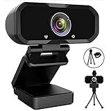 Svcouok Webcam 1080p HD Computer Switch 2 Camera - Microphone Laptop USB PC Webcam with Tripod Stand, 110 Degree Live Streaming Widescreen Recording Pro Video Web Camera for Calling, Conferencing