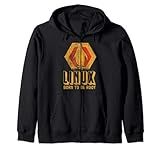 Linux Born To Be Root Nerd Software Operating System Geek Zip Hoodie
