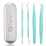 Premium Vinyl Weeding Tool Kit - Precision Stainless Steel Weeder - Hook and Pick with Fine Tweezers Crafting Set - by iVyne