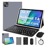 ITMEIPC Tablet, Android Tablet with 12GB RAM 64GB ROM, Octa-Core Processor Tablets with Keyboard, Mouse, 10.1 Inch 1280 * 800 IPS Touch Screen, Dual Camera, WiFi 6, BT 5.4, 6000mAh Battery