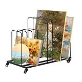 ikare Art Canvas Storage Rack, Art Drying Painting Rack with Wheels, Adjustable Art Storage Easel Display Stands for Canvas Boards, Panel, Crafts Drying & Print Racks, Frame