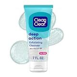 Clean & Clear Oil-Free Deep Action Exfoliating Facial Cleanser, 7 fl oz