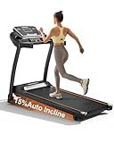 Treadmill for Home, 3.0HP Folding Treadmill with Incline, 300 lbs Capacity, Bluetooth & Heart Rate Sensor, Space-Saving Design