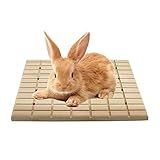 Litewoo Rabbit Scratch Board Claws and Teeth Care Wooden Chew Toys Bunny Chinchilla Guinea Pig Rabbit Antiskid Edible Natural Wood Pad