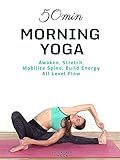 50 Min Morning Yoga - Awaken, Stretch, Mobilize Spine, Build Energy - All Level Flow - Gayatri Yoga