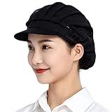 Jaspfct 1pc Chef Hat Food Service Kitchen Catering Work Caps in Black HT003B1