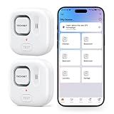 TECKNET WiFi Water Leak Detectors, Leak & Drip Alert with APP Push and Sound Alarm, Smart Water Sensor with 120dB Adjustable Alarm, for Home Kitchen Bathroom Basement (2 Pack, Battery Included)