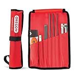 Oregon Universal Chainsaw Field 7pc Sharpening Kit - Includes 5/32", 3/16", and 7/32" Round Files, 6" Flat File, Handle, Filing Guide, and Travel Pouch (617067)