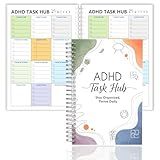 ADHD Planner for Focus & Productivity: Task Management Hub with Color-Coded Sections for Calls, Emails, To-Dos, Appointments & More. Reduce Overwhelm. A5, Durable Cover, 100gsm Paper, Spiral Bound