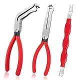 Beaiguna 3PCS Electrical Disconnect Pliers, Upgrade Electrical Connector Pliers, Automotive Electrical Connector Removal Tool, Automotive Electrical Terminal Connector Separator Removal Tool for Cars