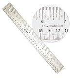 12 Inch Easy Read Ruler, Clear Flexible, Bendable, Shatterproof, Ruler (12 Pack)