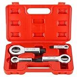 DASBET 4PCS Metal Nut Splitter Set Heavy Duty Nut Splitter Kit Splitter Breaker Manual Pressure Nut Cracker Remover Extractor Tool Corroded Stuck Screw Nut Removal Splitting Tools