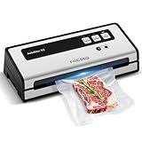 FRESKO Vacuum Sealer Machine with Automatic Bag Detection, 0.2-inch widened heating strip, Compact Food Sealer, Easy to Use, Starter Kit