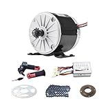 24V Brushed Electric Motor Kit 3000RPM High Speed Brush DC Motor Controller 350W Electric Bike Scooter Motor with Brushed Controller for Dirt Bike Crazy Cart Mini Motorcycle Upgrade and Conversion