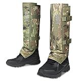 QOGIR Snake Gaiters for Hunting: Durable Snake Guards, Snake Gaiter Leggings for Men & Women, Snake Bite Protection for Lower Legs, Snake Proof Gaiters with Adjustable Size(Camo)