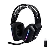 Logitech G733 Lightspeed Wireless Gaming Headset, Suspension Headband, Lightsync RGB, Blue VO!CE Mic, PRO-G Audio – Black, Gaming Headset Wireless, PC, PS5, PS4, Switch Compatible