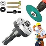 Conversion Angle Grinder Adapter for Drill, Electric Drill to Grinder Attachment, Metal Cutting Polishing Sanding Tool Adapter Kit, Portable Power Drill Accessory for DIY and Workshop Use (1Set)