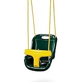 Swing-N-Slide WS 4001-G Plastic Infant Swing with Nylon Rope Swing Set Attachment, Green w/Yellow