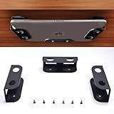BYMECOST Under Desk Laptop Storage Mount, Metal Under Desk Device Holder, for Devices Up to 1.37" Thick, MacBook, Mini, Keyboard, Router, with Anti-Scratch Silicone (Black)