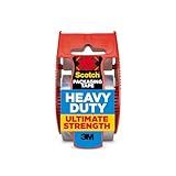 Scotch Heavy Duty Shipping Packing Tape, Clear, Shipping and Packaging Supplies, 1.88 in. x 27.7 yd., 1 Tape Roll with Dispenser