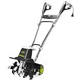 Sun Joe Electric Corded Garden Tiller & Cultivator, Steel Tines, 13.5 Amp, 16 Inch, Black - Heavy Duty Gardening Machine Equipment for Lawn, Yard, & Grass, TJ604E