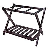 Casual Home Luggage Rack with Shelf, Espresso