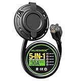 ALIENSX 5-in-1 20A AC Port Plug, 12AWG 125V Heavy-Duty RV Shore Power Inlet Socket, Waterproof Electrical Outlet Receptacle Outdoor Extension Cord,Work with 5 NEMA Plugs(1-15P/5-15P/5-20P/6-15P/6-20P)