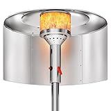 Patio Heater Reflector Shield, Heat Focusing Reflector for Round Natural Gas and Propane Patio Heaters Outdoor, Heating Reflector 15" Height (2023 Upgraded)