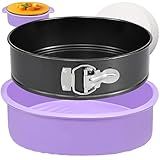 Springform Pan 9 Inch Nonstick Cheesecake Pan with Protector, Leakproof Spring Form Pan for Cheesecake, Round Cheese Cake Pans for Baking, 9 Inch Springform Cake Pan with 50Pcs Parchment Paper