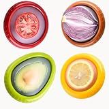 POWER NEEDS SOLUTIONS Silicone Fruit and Vegetable Anti-Oxidation Storage Box, Fresh Pods For Storage, Avocado Saver For Fridge, Set of 4 Reusable Storage Containers for Fridge, Fresh Pods.