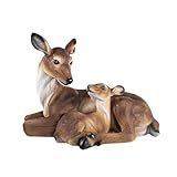 RKGOMDMU 14.9 Inch Mother and Fawn Deer Statue & Deer Decoy - Outdoor Garden Lawn Decoration — Suitable for Yard/Patio/Christmas Decor, Ideal Gift for Female Garden Enthusiasts