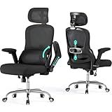 Veratric Ergonomic Office Chair: 400LBS Computer Desk Chair Comfy-Black Big and Tall Office Chair with Lumbar Support & Headrest-Gaming Chairs for Adults-Executive Office Rolling Chairs for Home Work