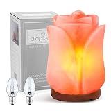 d'aplomb 100% Authentic Natural Himalayan Salt Lamp;Hand Carved Flower Rose