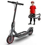 Electric Scooter for Kids, 12 Miles Max Range, 16 MPH Speed, 162WH Battery Powered by 350W Motor, 8.5" Solid Tire, Folding Lightweight E-Scooter with Dual Braking, APP Control, Cruise Control