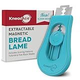 KneadAce Upgraded Extractable & Magnetic Bread Lame Dough Scoring Tool - Professional Sourdough scoring tool for Sourdough Bread baking & Bread Making Tools - Scoring Patterns booklet & 5 Razor Blades