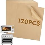 BYKITCHEN 11 x 9in Air Fryer Parchment Paper Sheet Liners Compatible with Breville Smart Oven Air Fryer Pro BOV900BSS/ Cuisinart Airfryer Toaster Oven, Airfryer Toaster Combo Accessories(120pcs)