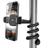 A2C Flexible Phone Holder for Treadmill, Peloton, Stroller, Shopping Cart, Desk, Portable Gooseneck 16.5” Long Arm Phone Mount for 4.7”-6.9" Smartphones