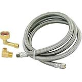 Eastman 6 Ft. Dishwasher Installation Kit, Braided Stainless Steel Supply Line with 3/8 Inch Compression Ends, 41045