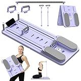 VigorEdge Pilates Board - Pilates Reformer Set, Multi-Purpose Foldable Pilates Reformer Board for Home,11 in 1 Pilates Equipment (Purple)