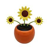 Solar Powered Dancing Figurines Toy - Solar Dance Flower, Solar Powered Dancing Sunflower Toys in Colorful Pots, Swinging Animated Dancer Window Sun Catcher Car Dashboard Decor Suncatchers