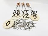 Premium 2" Branding Irons 0-9 and A-Z Alphabet Set with 10" Hand-Wood Handle - Stainless Steel for Long-Lasting Durability (2 in 0-9 & A-Z Full Set)