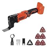 VEVOR Cordless Oscillating Tool, 20V Multitool Oscillating Tool with 6 Variable Speeds 8500-17000 OPM, 3.2° Oscillating Angle, 8PCS Saw Accessories & LED Work Light (Battery Pack Not Included)